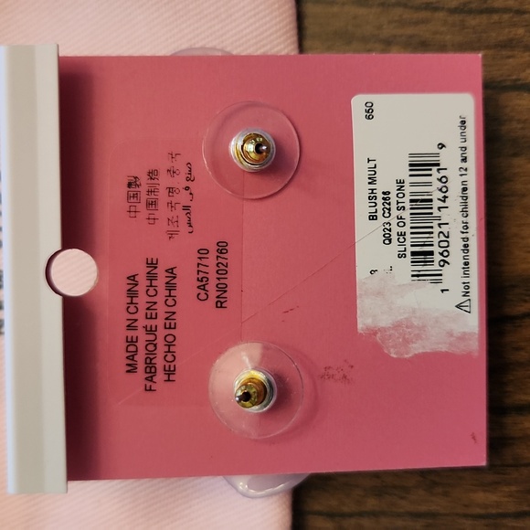 Kate SpadeSlice Of Stone Blush Flower Stud Earrings - Picture 3 of 3